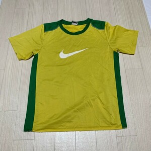 NIKE ナイキ DRI-FIT Tシャツ トップス 半袖 メンズブラジル　ユニフォーム　イエロー　サッカー　サイズL