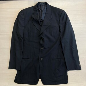 GIORGIO ARMANI ジョルジオアルマーニ イタリア製 テーラードジャケット 毛混 絹混　ブラック　ブレザー　サイズ50 スーツ