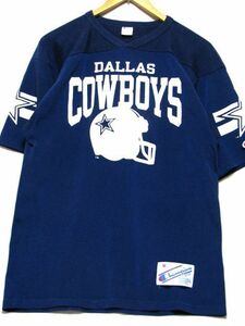 ＠80's Champion チャンピオン NFL DALLAS COWBOYS ダラス カウボーイズＴシャツc130 アメリカ古着 トリコ 南部 テキサス州