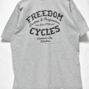 ＠美品 freedom cycles フリーダム サイクル バイク屋Tシャツt995 アメリカ古着 XL オクラホマ州 TWIN POWERの画像2