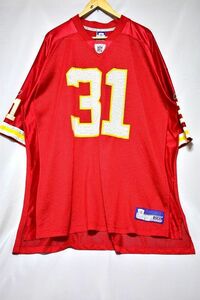 ＠美品 NFL カンザスシティ－チ－フス Kansas City Chiefs ジャージN128 2XL 西地区 大きいサイズ アメフト アメリカ古着