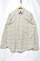 ＠美品 バンヒューセン VAN HEUSEN ボタンダウン 長袖シャツSL465 M US古着 チェック_画像1