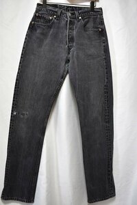 ＠美品 米国製 味のある リーバイス WOMEN Levi's 501ブラック d81 31x34 アメリカ古着 黒 80年代 90年代 レトロ