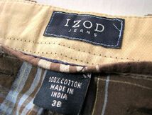 @美品 アイゾット IZOD チェック柄 ショーツd615 アメリカ古着 ブラウン ビックサイズ XL_画像4