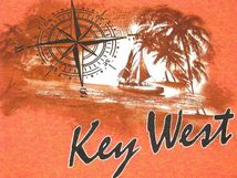 ＠美品 Key West キーウエスト Tシャツt824 XL アメリカ古着 フロリダ州 マイアミバイス オーバーシーズ ハイウェイ_画像3