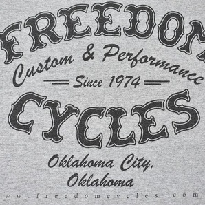 ＠美品 freedom cycles フリーダム サイクル バイク屋Tシャツt995 アメリカ古着 XL オクラホマ州 TWIN POWERの画像7