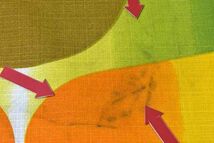 ＠美品 50年代 60年代 希少 ミッドセンチュリー ビンテージ カーテン オレンジ イエロー系 北欧 モダン モダニズム_画像6