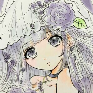 手描きイラスト Ｂ５ オリジナル『永遠の誓い』女の子 少女 Lolitaの画像1