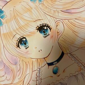 手描きイラスト Ｂ５ オリジナル 『Princess Blue』女の子 少女 Lolita Princess