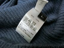 GY131-4)ふわふわシルク/シルク100%/タートルネックセーター/Lサイズ/ミディアムネイビー/日本製/KOHALU/_画像5