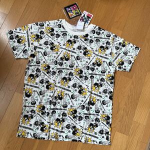 サイズLL☆ ステッカー付 ☆ 幽遊白書 ☆ 浦飯幽助 飛影 蔵馬 ☆ 総柄 半袖 Tシャツ 白 ☆ ドン・キホーテ