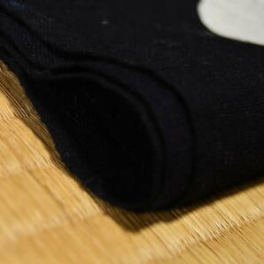 古布 筒描き1幅 浅葱取り雪輪文に剣花菱紋 アート 178ｃｍ リメイク 創作材料 手織り木綿の画像5