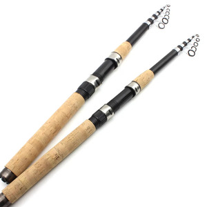 大人気 釣り竿 フィッシングロッド スピニングロッド リール用 木製ハンドル付き 伸縮式 2.4m 2.7m 3.0m 3.6m 海上釣り竿 テスト 30-150g