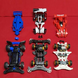 タミヤ TAMIYA ミニ四駆 組立済み 6台セットボディ・シャーシ・モーター・ローラー パーツ 部品の画像5