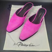 #51 3.1 Phillip Lim フィリップリム フラット ミュール サイズ 39 ピンク PINK サンダル パンプス 本革 靴 アパレル レディース_画像1