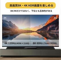 8K 光ファイバーHDMIケーブル 15m HDMI 2.1 ケーブル 48Gbps ウルトラ高速 4K@120Hz/8K@60Hz _画像3