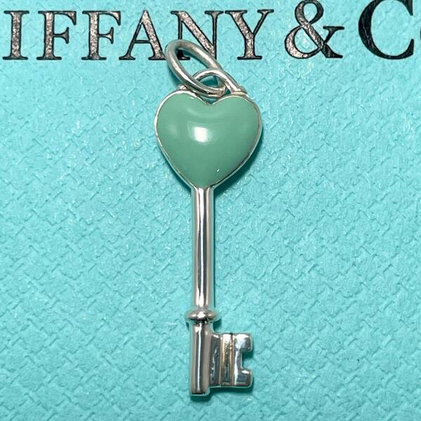 ティファニー ブルー エナメル ハート キー ネックレストップ シルバー TIFFANY&Co. ★11407