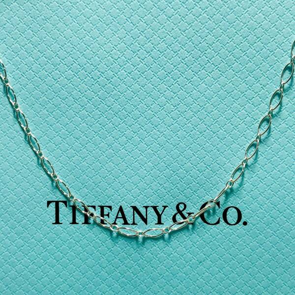 63cm ティファニー オーバル リンク チェーン ネックレス シルバー TIFFANY&Co.★892