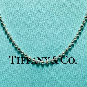 88cm ティファニー ボールチェーン ロング ネックレス シルバー TIFFANY&Co.★921