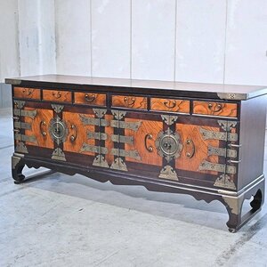  Joseon Dynasty furniture sideboard keyaki material metal fittings equipment ornament chest tradition furniture living .. antique goods costume pcs kitchen small articles storage -ply thickness China van daji