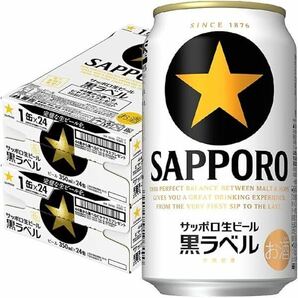 サッポロ 生ビール 黒ラベル 350ml×48本 2ケース【送料無料】の画像1