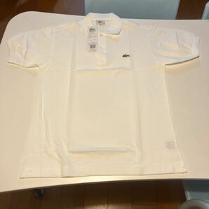 デットストック タグ付 LACOSTE ラコステ 半袖ポロシャツ L1212 日本製 サイズ3 ホワイトの画像5