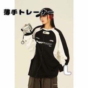 【ユニセックス】Y2K スウェット トレーナー ゲームシャツ ストリート 韓国 Ｚ世代 オーバーサイズ