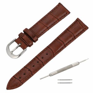  wristwatch belt black koen Boss Brown 16mm exchange tool & spring stick attaching cow leather men's lady's 