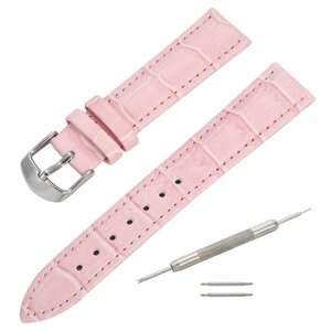 Посмотреть ремень Crocoen Boss Pink 18 -миллиметровый обменной инструмент и мужские дамы Spring Bar