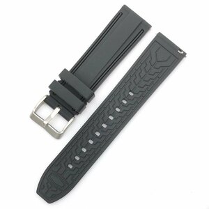  wristwatch rubber belt band black / black 22mm exchange spring stick built-in 