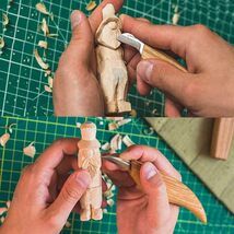 6個セット DFsucces 彫刻 木彫りブロック 未仕上げ木製 長方形 立方体ウッド DIY 工芸品用 手彫りモデル 初心者に適_画像4