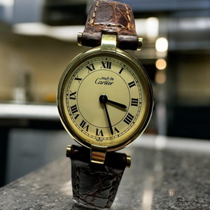 【鑑定済み送料無料】Cartier カルティエ マストヴァンドーム ローマンダイヤル レディース クォーツ 純正ベルト アンティーク 腕時計 時計