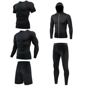  sport wear 5 point set running training compression men's Parker long sleeve short sleeves shorts tights . pressure high quality speed .