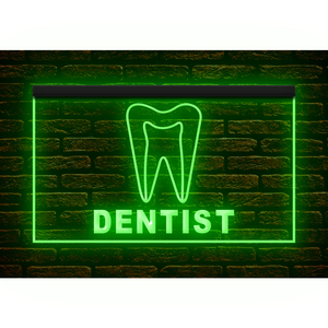 190026 // LED ネオンライトサイン 看板 OPEN DENTIST 歯科装飾 クリニック歯科医■サイズ(約)：W550mm x H300mm 大きいサイズ