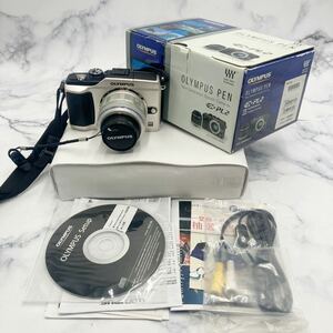 ◎【売り切り】そこそこ美品 OLYMPUS オリンパス PEN ペン ミラーレス一眼カメラ E-PL2 14-42mm 1:3.5-5.6 動作確認済み シャッター数950