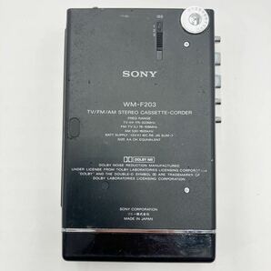 ◎【売り切り】SONY ソニー RECODING WALKMAN ウォークマン TV/FM/AM ステレオカセットコーダー WM-F203 オーディオ機器 通電確認済みの画像5