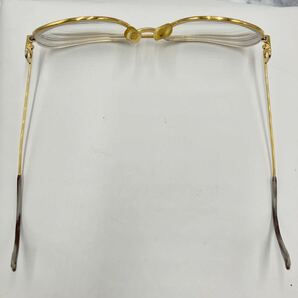 ♪【売り切り】Cartierカルティエ サントス 眼鏡 58□18 140ゴールドカラー ブランド小物 アイウェア フランス製 メガネ ヴィンテージの画像8