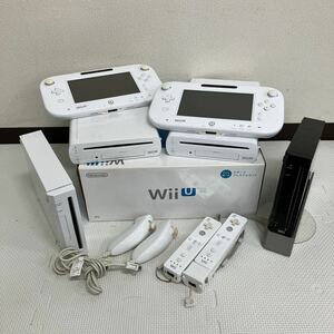 $【売り切り】任天堂 ニンテンドー Nintendo WiiU/Wiiまとめセット！WUP-101×2 WUP-010×2 RVL-001×2 コントローラー付属 動作確認済み　