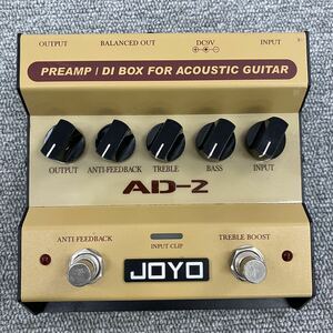 $【売り切り】JOYOジョーヨー エフェクター PREAMP DI BOX アコースティックギター用プリアンプ AD-2 音出し確認済み ギター用機材