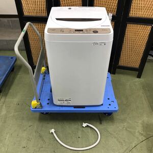 &【売り切り】2023年製！SHARP シャープ 全自動電気洗濯機 ES-GE6G-T 6.0kg 生活家電 動作確認済み