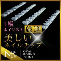 ネイル【1級ネイリスト厳選】オーバルロング　極上ネイルチップ　クリア　ネイル　50枚入り　7サイズ_画像2