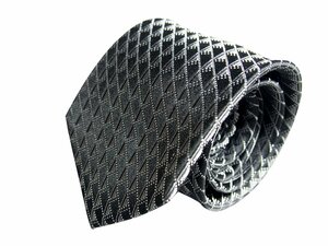 MNT-5-E ジャガード ネクタイ ブラック シルク100％ メンズ