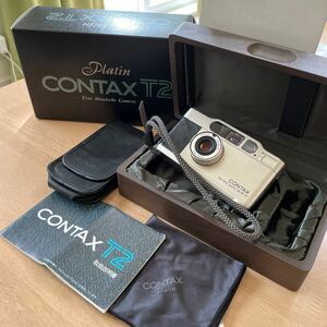 ジャンク　実写済み　CONTAX コンタックス T2フィルムカメラ Platin