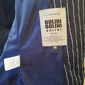 今節※最上級8万※EU製◆イタリア*ミラノ発*BOLINI*ブラックラインdesigner*麻/リネン生地※紳士テーラードジャケット・イタリア46/Mの画像4