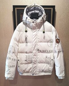  top class 13 ten thousand *EU made premium down * Italy * milano departure *BOLINI*bla Klein *designer* super protection against cold * down jacket *48/L* white 