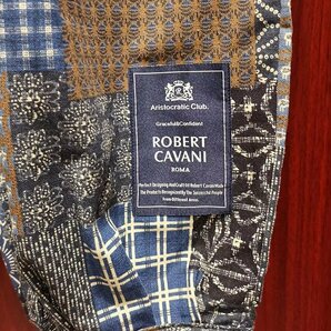 日本限定品※定価5万◆イタリア・ローマ発*ROBERT CAVANI/ロベルトカバーニ*高級麻/リネン生地使用※涼しい・パンツ・紺の画像4