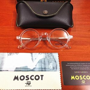 名作モデル☆新品☆ MOSCOT ZOLMAN ゾルマン 丸い眼鏡 メガネフレーム クリア・ セレブ愛用モデル・クリアの画像2