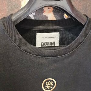 最高級*定価5万★ポルトガル製※限定品◆イタリア・ミラノ発*BOLINI*KITH designer・豪華刺繍※トレーナー/46/Mサイズ黒の画像7