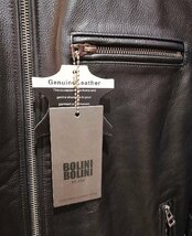 最高級*EU製◆イタリア・ミラノ発*BOLINI*ブラックラインdesigner 最上級牛革使用・ベッカム愛用・レザージャケット/48サイズ_画像5