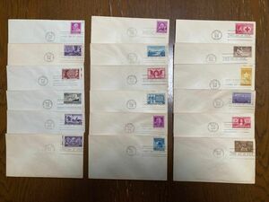 アメリカ　記念切手　初日カバー　FDC 1948年(昭和23年)　18枚　まとめ